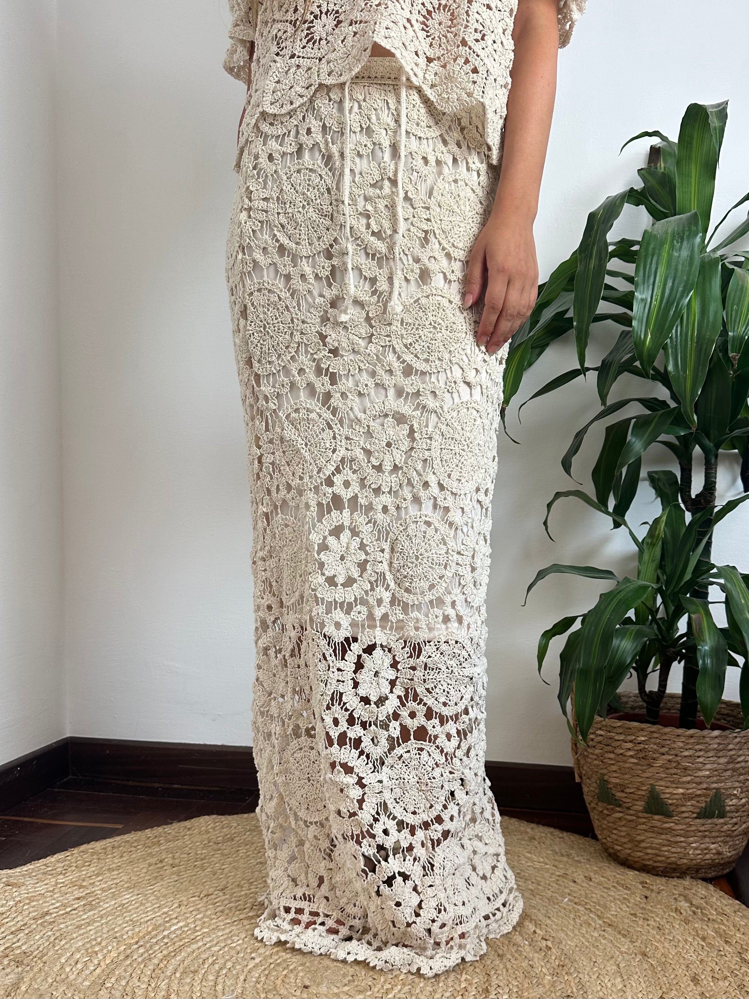 GONNA 100% COTONE CROCHET BEIGE