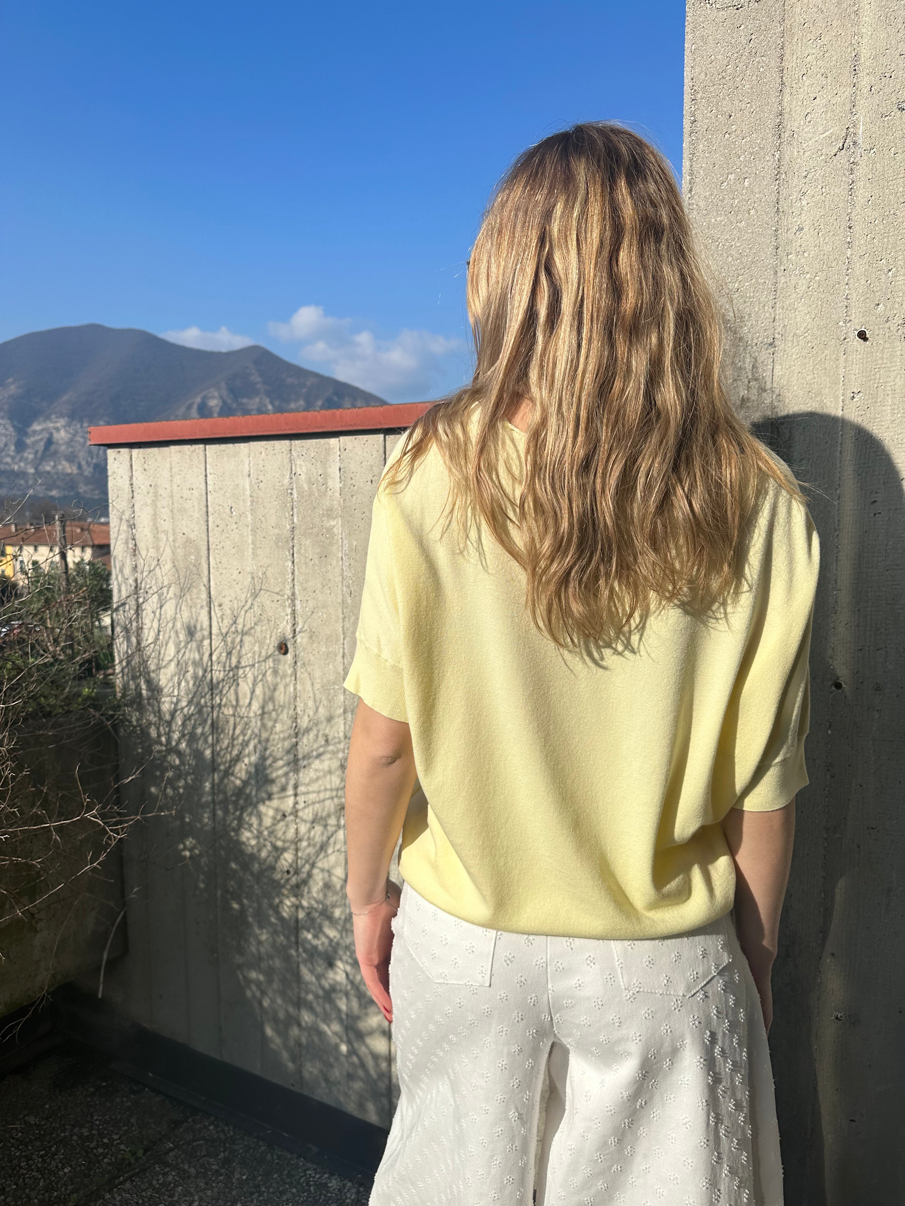 MAGLIA MEZZA MANICA GIALLA