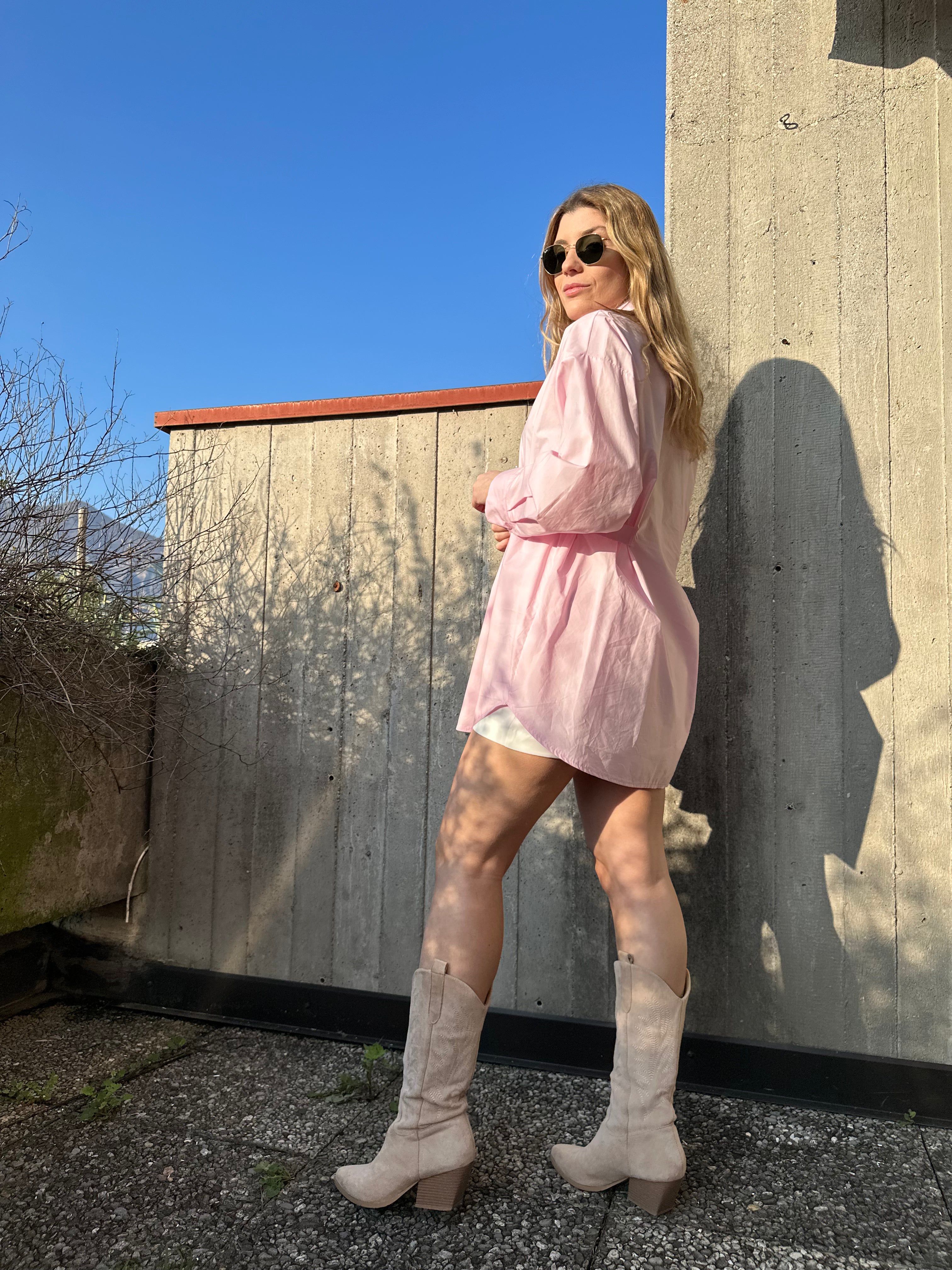 CAMICIA LUNGA ROSA