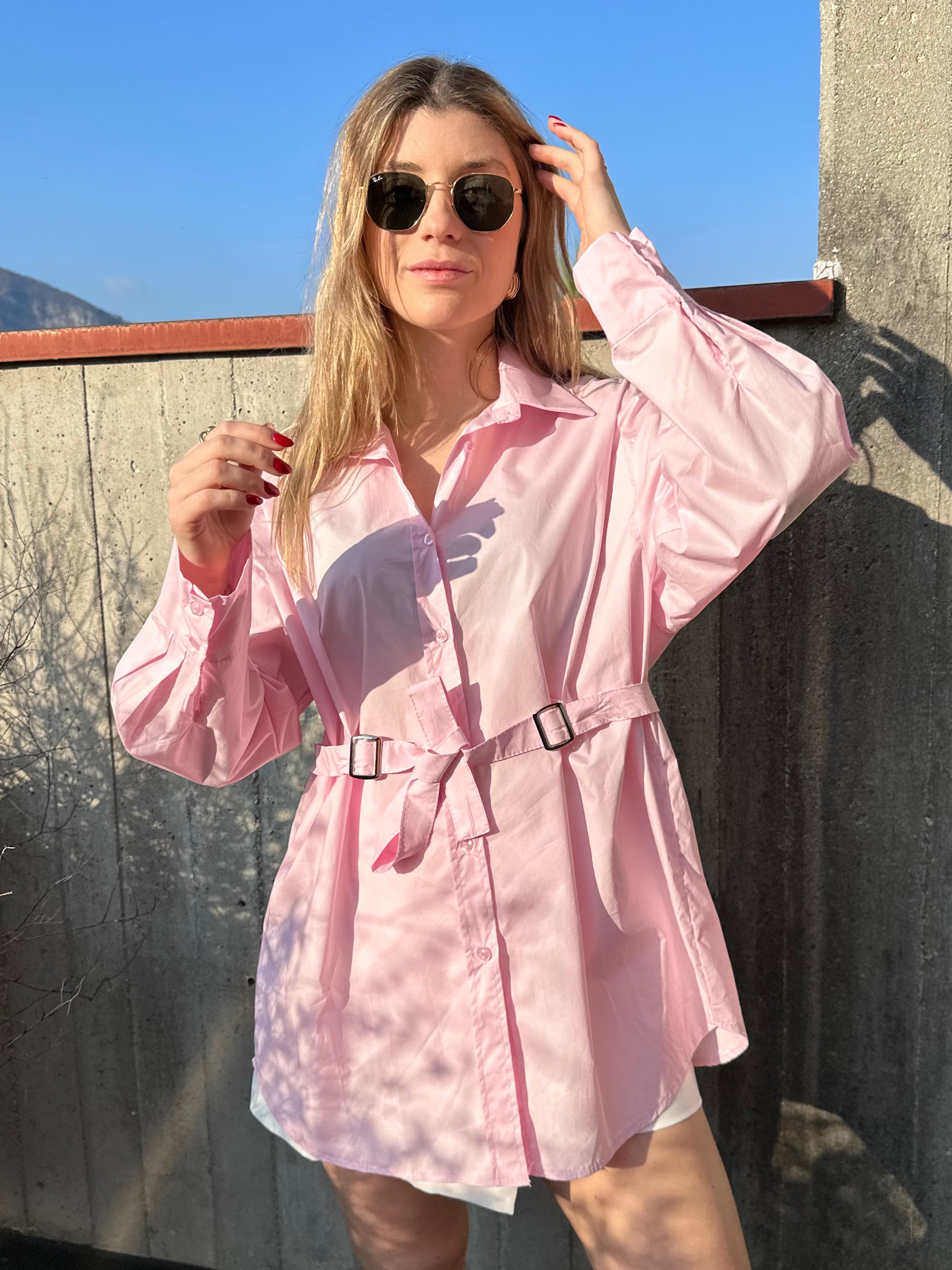 CAMICIA LUNGA ROSA